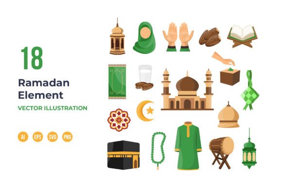 Download Hand Drawn Ramadan Elements - Element Collection