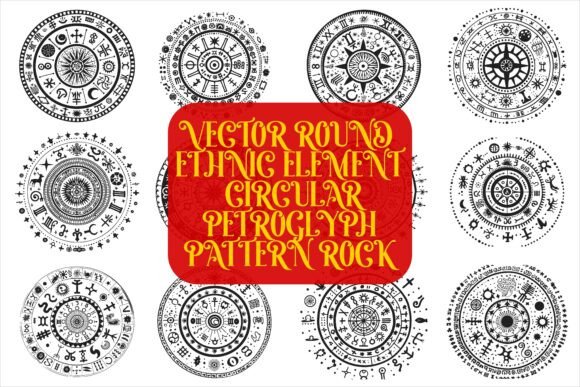 Download Vector Round Ethnic Element Featuring - Element Collection