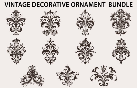 Download Vintage Decorative Design Element Bundle - Element Collection