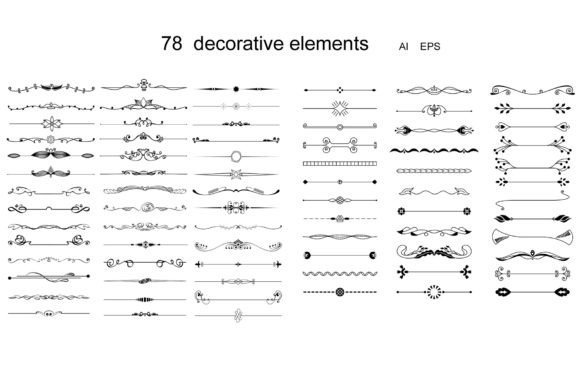 Download 78 Decorative Elements. - Element Collection