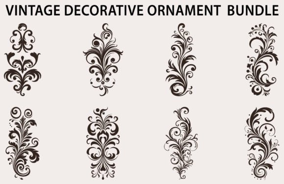 Download Vintage Design Element Vector Bundle - Element Collection