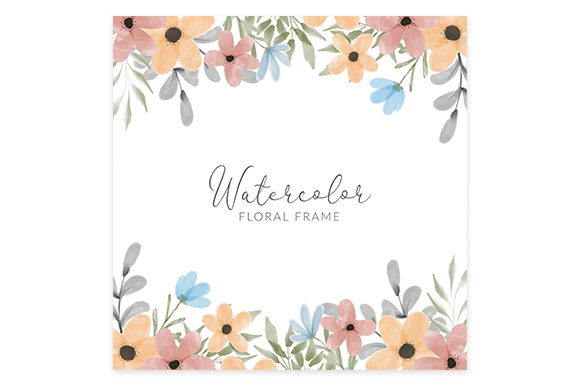 Download Watercolor Colorful Petal Flower Frame - Frame Collection