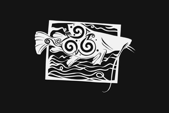 Download Catfish in Frame Mandala | Drawing #152 - Frame Collection