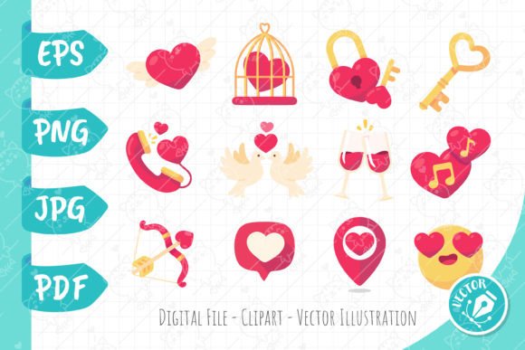 Download Valentine's Day Card Decorative Elements - Element Collection