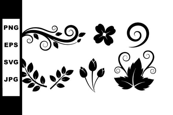 Download Black Floral Decorative Elements Vector - Element Collection