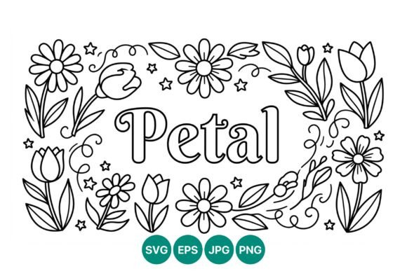 Download Floral Frame Petal Line Art - Frame Collection