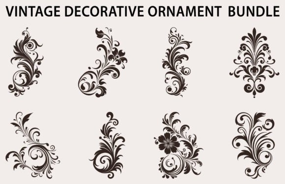 Download Vintage Design Element Vector Bundle - Element Collection