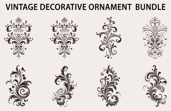 Download Set of Vintage Design Element Vector - Element Collection